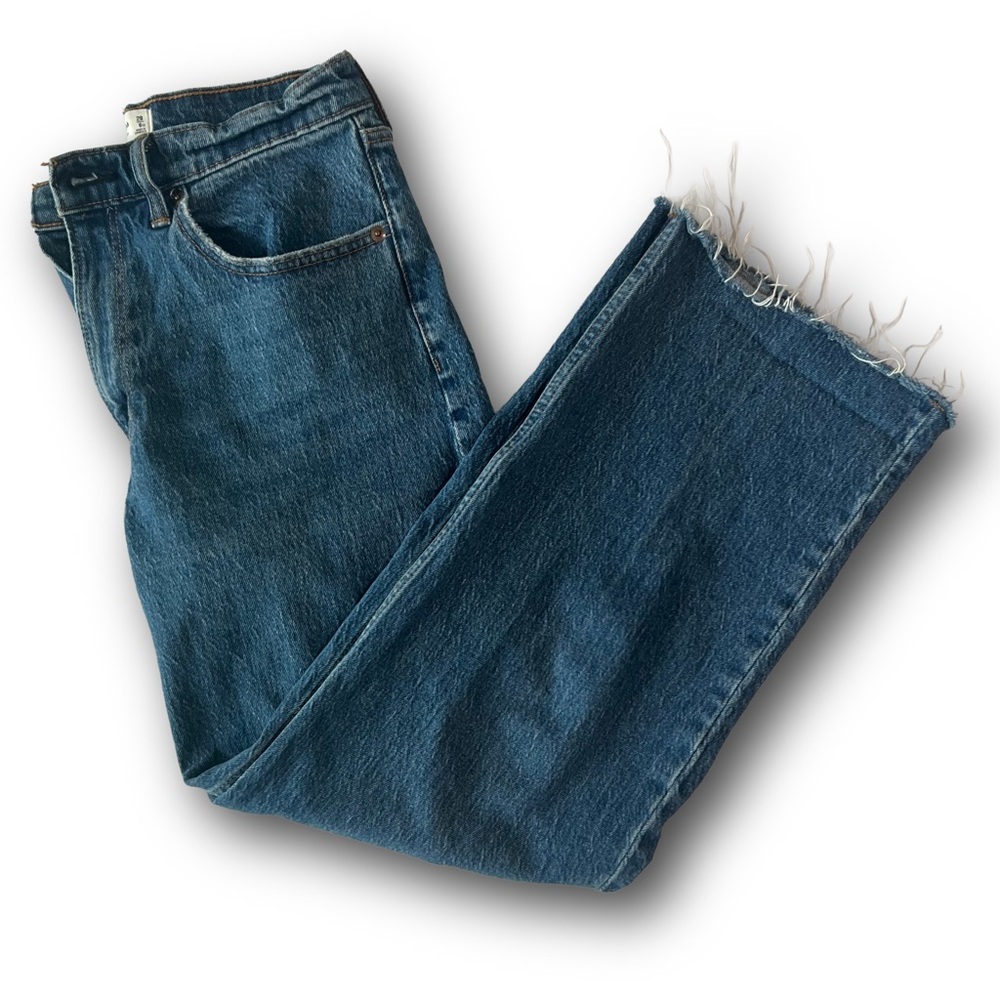 Abercrombie & Fitch 90s High Rise Relaxed Jeans Women’s 28 (6-XS) Raw Hem